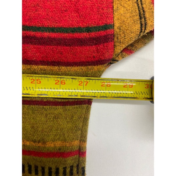 VTG Womens Large Quarter Zip Funnel Neck Sweater Fleece Aztec Southwestern - Picture 7 of 12